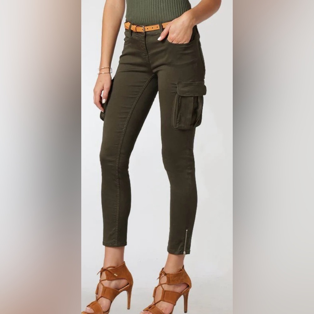 Skinny Military Green Cargo Pants